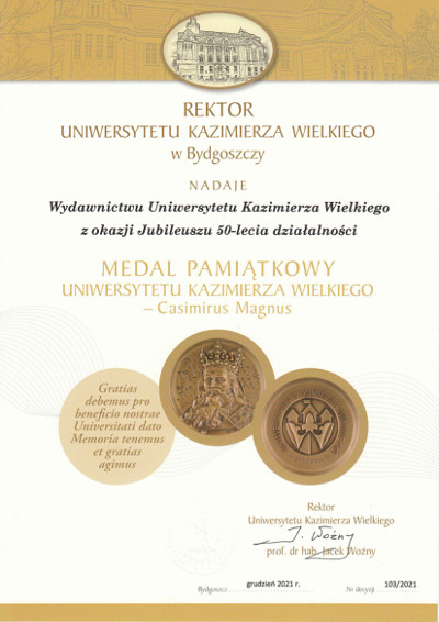 Medal z okazji 50-lecia Wydawnictwa UKW