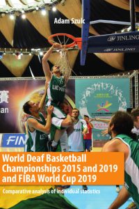 Okładka do książki World Deaf Basketball Championships, kolorowe fotki z zawodów