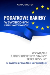 Białe tło, czarne litery, wielka flaga Unii Europejskiej