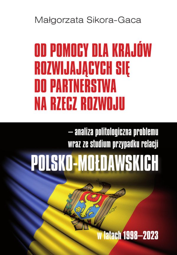 Na białym tle czarne i czerwone litery tytułu, niżej na tle mołdawskiej flagi białe liternictwo