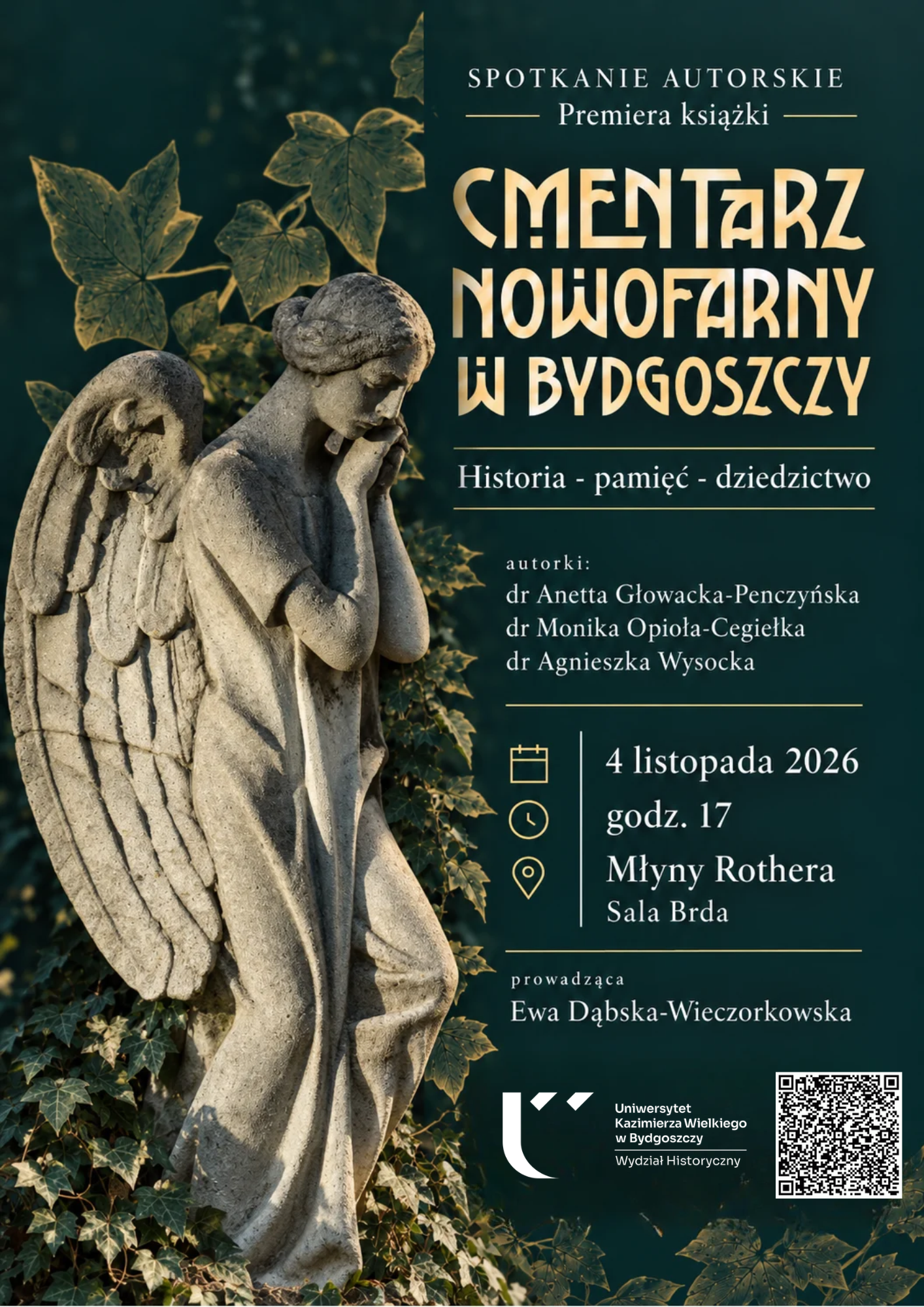 Plakat z zaproszeniem na spotkanie autorskie Plakat z zaproszeniem na spotkanie autorskie